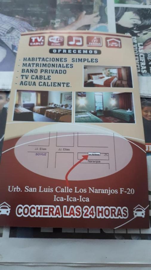 Hospedaje Los Paredones Ica Esterno foto